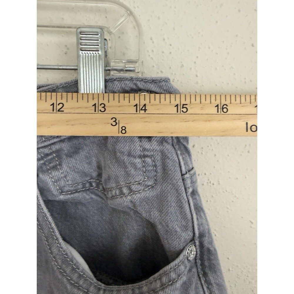 We The Free People Eden Slouchy Jeans Sz 28S Wide Leg Gray Button Fly Flare - Picture 5 of 14